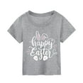 thumbnail image 2 of Girls 5t Shirts Cute Printed Everyday Short Sleeve T Shirts Crew Neck Holidays Tops Clothes for Children 7-8 Years, 2 of 4