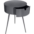 thumbnail image 4 of Meridian Furniture Bali Collection Table d'Appoint/garde-Manger Moderne / Contemporain en Métal Durable, 16 Pouces L x 16 Pouces P x 23 Pouces H, Gris, 4 of 5