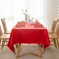 thumbnail image 3 of Hong and Arts Inc. Marina Decoration Jacquard Water Resistant Thick Solid Decorative Home Kitchen Tablecloth Liquid Repellent and Stain Resistant Red, 3 of 5