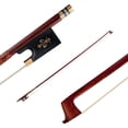 thumbnail image 2 of Violin Bow (Pernambuco Bow Stick Black Ebony Frog and Horsetail Bow Hair) for 4/4 Full Size Violin, 2 of 9