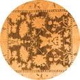 thumbnail image 1 of Ahgly Company Indoor Round Abstract Orange Modern Area Rugs, 8' Round, 1 of 4