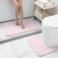thumbnail image 2 of Bathroom Rug Set 2 Piece,Soft Absorbent Microfiber Bath Rugs and U-Shaped Contour Toilet Rug,Non-Slip Bath Carpet,Machine Wash Dry,Bath Mats for Bathroom 32"x20"+20"x16", 2 of 7