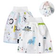 thumbnail image 2 of 2 piezas de falda de pañales para niños, pantalones cortos, orinal lavable para bebé, faldas de entrenamiento para niños, para dormir por la noche, 2 of 8