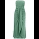 thumbnail image 1 of Vestido de Cintura Alta con Hombros Descubiertos, Verde Frijol, Talla L, 1 of 10