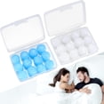 thumbnail image 1 of 24 Pack Silicone Ear Plugs - Noise Cancelling for Sleeping & Swimming, Soft Reusable Hearing Protection for Travel, Concerts & Motorcycles (Blue/Clear), 1 of 7