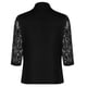 thumbnail image 5 of Chaquetas y abrigos casuales sin capucha de manga larga para mujer, traje pequeño versátil de color sólido con encaje, camisa ahuecada, chaqueta casual de manga larga, top de poliéster para mujer, 5 of 5