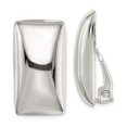 thumbnail image 1 of 925 Sterling Silver Non Piercing Rectangle Boucles d'Oreilles Boule Bouton, 1 of 6