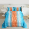 thumbnail image 2 of Homewish Stripes Pattern Full Size Comforter Sets,Asbtract Minimalist Desgin Bedding Comforter Set,Gradient Orange Blue Bedding Sets For Girls Kids,Ultra Soft Home Decor Reversible,3pcs, 2 of 8