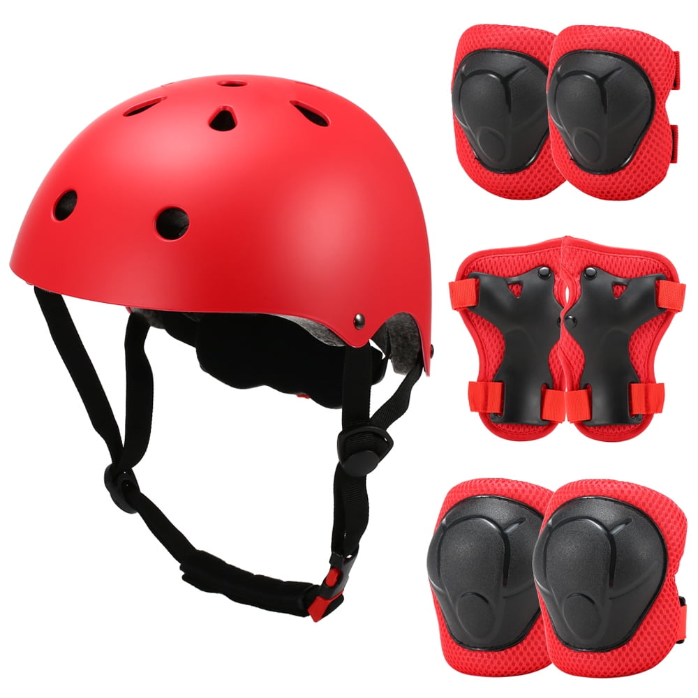 Protective Gear,1 Helmet And In 1 Helmet And Pads Set Kids 7 In Helmet And Pads 7 In 1 Kids Knee Pads Wrist Roller Adjustable Kids Knee Zdhf Kids Bike Helmet Rookin
