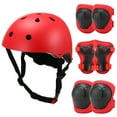 thumbnail image 2 of Equipo de protección Niños 7 en 1 Casco y almohadillas Set Almohadillas para rodilla ajustables para niños Almohadillas de codo Muñequeras para Scooter Patineta Patinaje sobre ruedas Ciclismo, 2 of 7