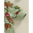 thumbnail image 6 of Liacowi 2Pcs Toddler Girls Fall Clothes Baby Christmas Outfits Long Sleeve Santa Wreath Print Sweatshirt Tops + Pants Set 0-3 Years, 6 of 8