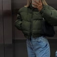 thumbnail image 6 of Aellinatey Winter Short Puffer Jackets Elasticized Hem Quilted Coat Outerwear for Women, 6 of 14
