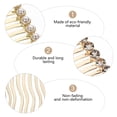 thumbnail image 4 of MasteelfCA 2Pcs Alloy Women Hair Combs Rhinestone Pearl Hair Clips All-match Headdress, 4 of 7