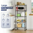 thumbnail image 4 of FDW 5-Tier Metal Wire Garage Storage Rack Shelf Unit For Garage/Kitchen,With Wheels,Black, 4 of 7