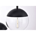 thumbnail image 3 of Eclipse 3 Lights Black Pendant With Clear Glass, 3 of 3