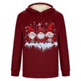 thumbnail image 4 of Sudadera con capucha para hombre, informal, a la moda, con estampado navideño, de manga larga y bolsillo, de poliéster, 4 of 5
