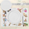 thumbnail image 3 of Ambesonne Sloth Place Mats Set of 4, Manga Style Characters, Standard Size, Multicolor, 3 of 6