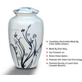 ADULT CREMATION URNS FOR ASHES White Garden With Blue Leaf Cremation Urn for Human Ashes