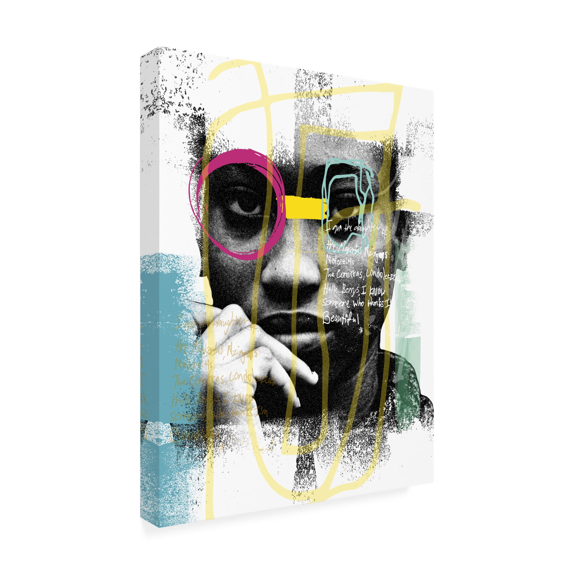 Canvas Wall Art - NUMA Art 'Beauty Marks' Wall Art for Living Room, Bedroom, or Office Décor by Trademark Fine Art - 35 x 47 Inches