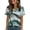 #199-Blue, variant on Taylonsss Women's Vintage Gradient Printed Round Neck Short Sleeve T-Shirt Casual Sports Top for Fitness and Daily Wear Comfortable Stretch Breathable Fabric for Spring Summer