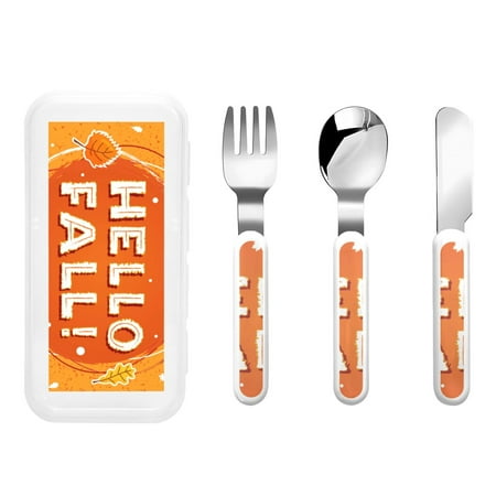 

Matuu Hello Fall 1 for Stainless Steel Kids Cutlery and Toddler Flatware Kids Utensil Set includes Knives Forks Spoons Ideal for Home and Preschools