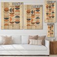 thumbnail image 4 of Designart 'Abstract Moon and Sun In Orange and Blue' Modern Print on Natural Pine Wood, 4 of 5