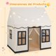 thumbnail image 3 of Tienda Campaña Infantil Costway con luces de estrellas y Alfombra Lavable 121 x 101 x 137 cm Beige y Negro, 3 of 10
