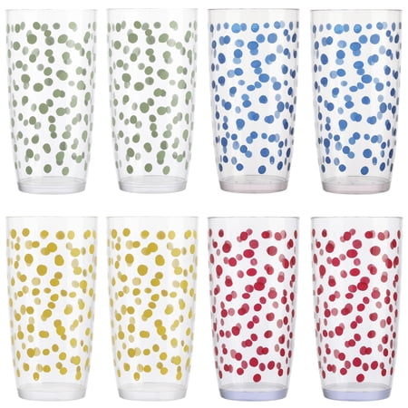 Gap Home Paint Dot 27.5-Ounce Assorted Color Acrylic Tumbler Set  Set of 8