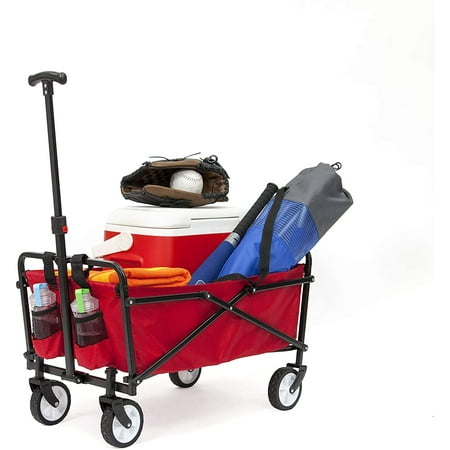 Seina Compact Folding Outdoor Utility Cart - Red