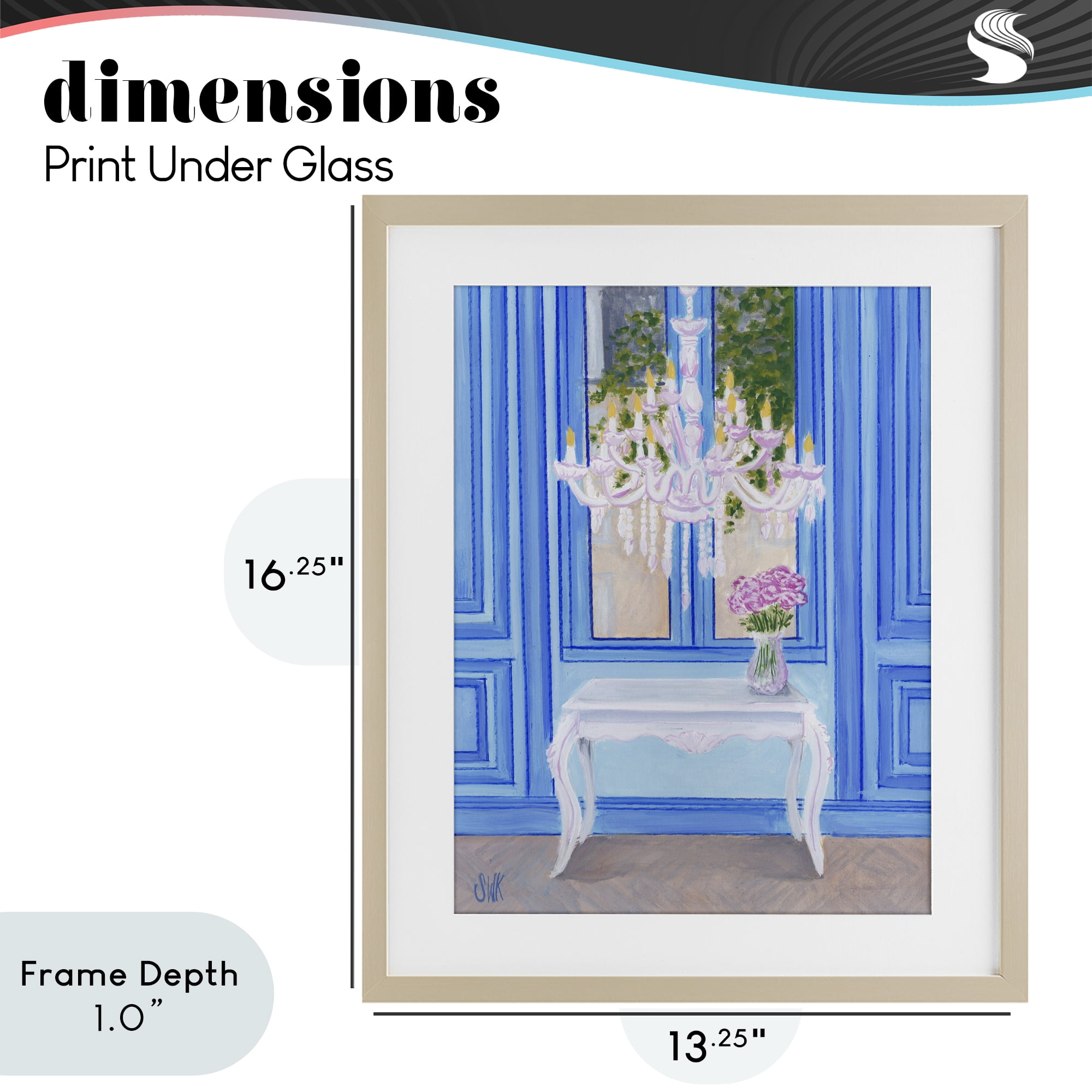 Stupell Industries French Window Architecture Birch Framed Print Under Glass, design by Sarah Waldron Kimball