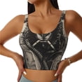 thumbnail image 1 of Balery Vintage Ram Pilot Sujetadores deportivos con espalda cruzada para mujer, acolchados, sin costuras, de alto impacto, ideales para yoga, gimnasio, entrenamiento y fitness.-X-Large, 1 of 8
