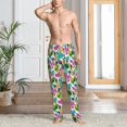 thumbnail image 4 of Salouo Watercolor Flowers Print Pajama Pants for Men, Lounge Pants Elastic Waistband Casual Men's sleepwear Loungewear Sleep Pajama Pant -Medium, 4 of 7