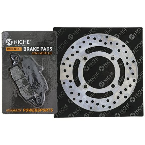 Niche Rear Right Brake Rotor Pad Kit for Kawasaki ZR7S 43082-0045 Motorcycle MK1007377