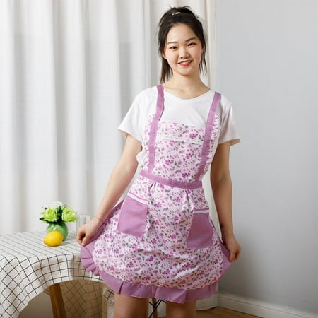 

Woman Apron with Pocket Waterproof for Kitchen Cleaning Cooking BBQ Accessories
