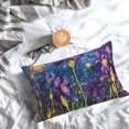 thumbnail image 5 of Yiaed Cosmic Purple Irises Print Brushed Microfiber Envelope Pillowcases, Standard,Envelope Closure Pillow Cases(No pillow core)-20"x30", 5 of 6