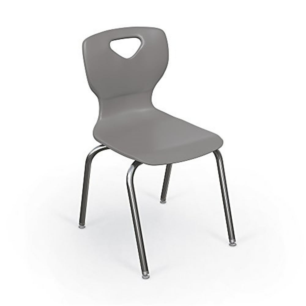 Essential 4 leg stacking school chair 16" (Set of 5) Gray Walmart