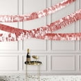 thumbnail image 5 of Efavormart 16ft Metallic Blush/Rose Gold Foil Tassel Fringe Backdrop Banner, Tinsel Garland Decor, 5 of 11