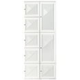 thumbnail image 3 of HOMCOM Portable Wardrobe Closet, Folding Bedroom Armoire, Clothes Storage Organizer with Cube Compartments, Hanging Rod, Magnet Doors, White, 3 of 7