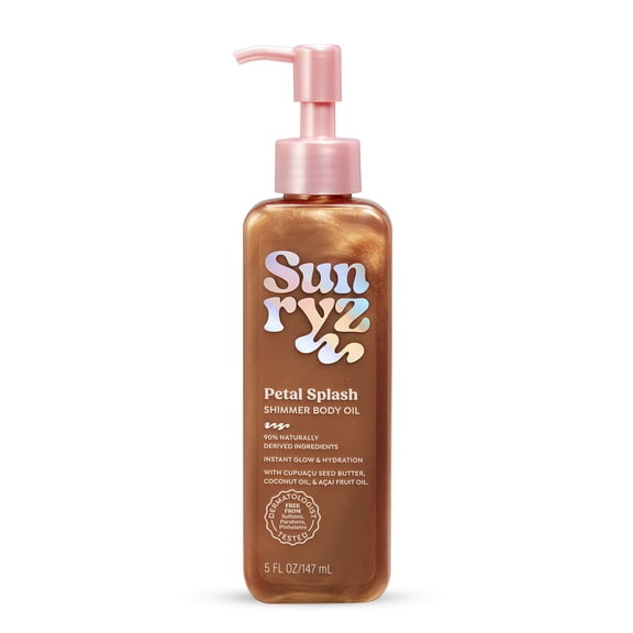 Sunryz Petal Splash Shimmer Body Oil, 5 fl oz
