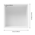 thumbnail image 3 of Recessed Shower Storage Shelf Stainless Steel White Bathroom Shower Organizer, 3 of 13