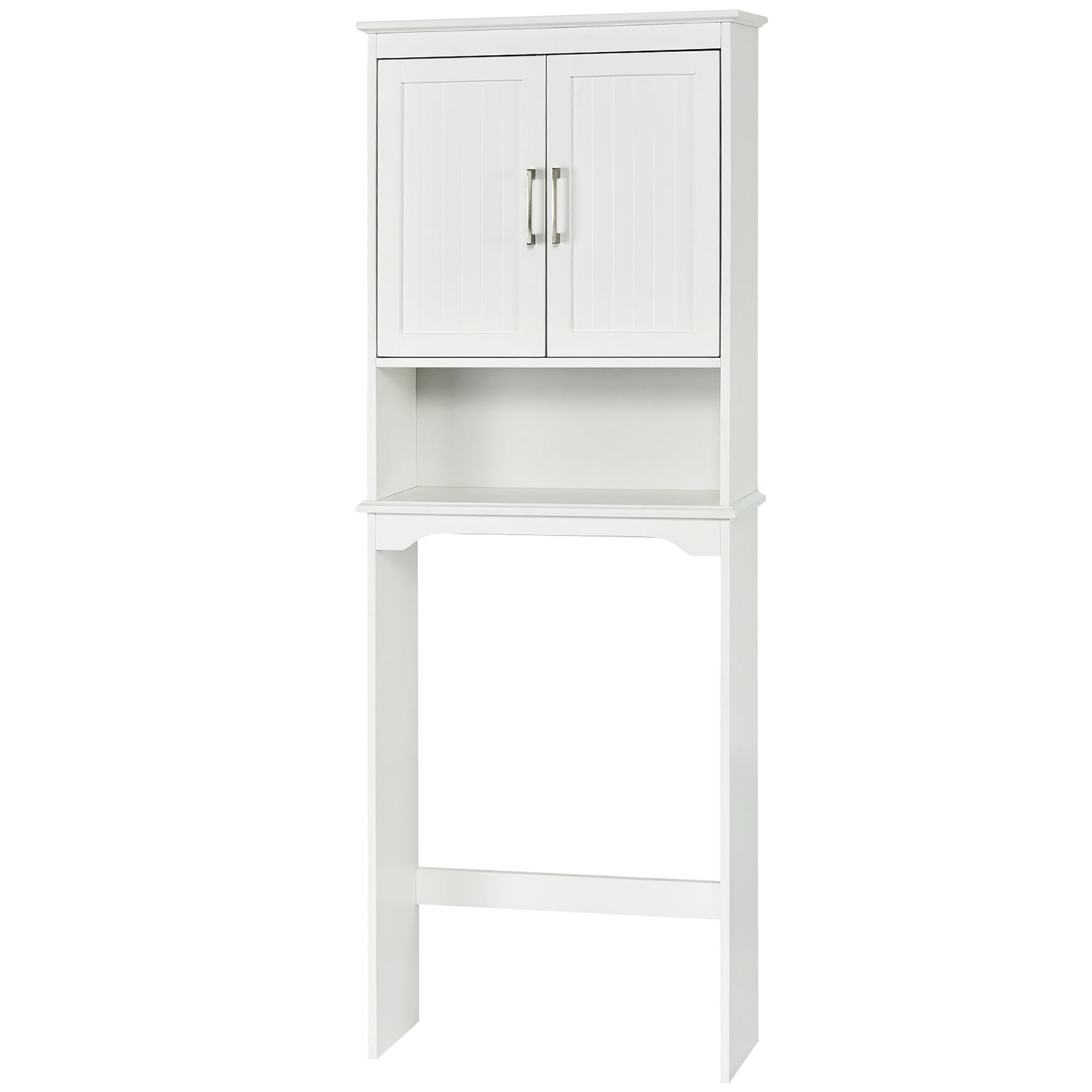 Costway 34 in. W x 39 in. H x 7.5 in. D White Over The Toilet