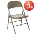 thumbnail image 4 of 4 Pk. HERCULES Series Double Braced Gray Metal Folding Chair, 4 of 9