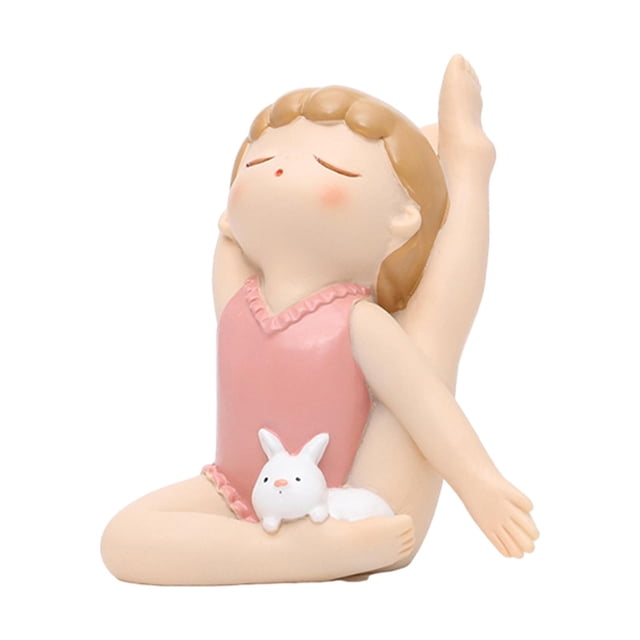 Estatua de pose de yoga Sunnimix decoración de Meditación resina coleccionable Bunny Girl