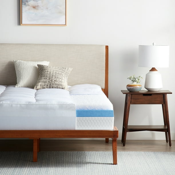 Rest Haven 2in1 Dual 4" Down Alternative Plush and Gel Memory Foam