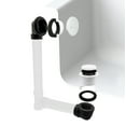 thumbnail image 3 of Westbrass 1-1/2" Tip-Toe Bathtub Drain Plumber's Pack with Two-Hole Elbow and ABS Fittings, Powder Coat White, 3 of 12