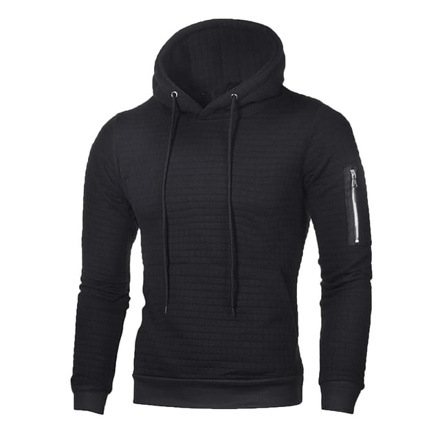 sageysalite Hoodies for Men Long Sleeve Pullover Zipper Drawstring Breathable Casual Workout Sweatshirts with Pockets