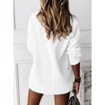 thumbnail image 6 of Women'S Loose Sweater V Neck Long Sleeve Shirt Casual Autumn and Winter Tops White XXXL, 6 of 7