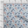 thumbnail image 2 of oneOone Polyester Spandex Dusty Blue Fabric Kids Animal Sewing Craft Projects Fabric Prints by Yard 56 Inch Wide, 2 of 4