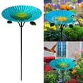 thumbnail image 4 of Comedero para pájaros con baño de hierro para exteriores | Estación decorativa de agua | Inserto metálico para jardín | Atractivo para aves | Diseño resistente a la intemperie y duradero | Fácil, 4 of 9