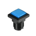 thumbnail image 4 of Botón de empuje para juegos 34x34 cuadrado 12V interruptor de botón iluminado LED con microswitch para juegos de video de arcade azul, 2 piezas, 4 of 5